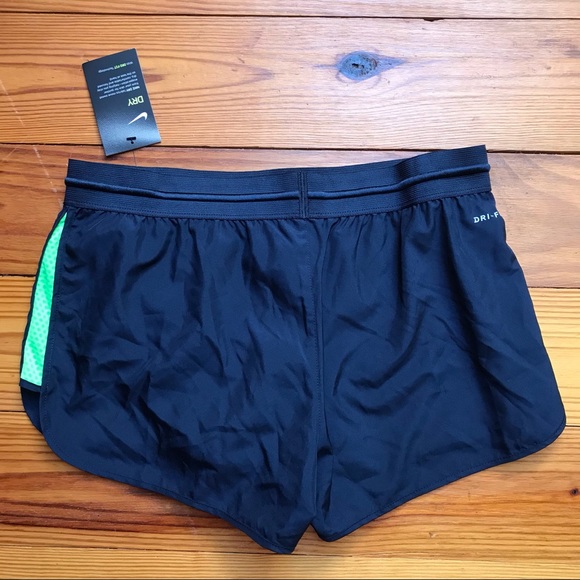 Nike Dri-Fit Navy Green Running Shorts, NWT, M - Picture 9 of 12